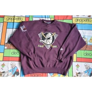 Vintage Lee Sports Mighty Ducks NHL Crewneck Sweatshirt Extra Large Big Logo